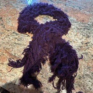 Fringed Purple Scarf